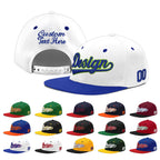 Custom White Royal Blue 3D Puff Embroidery Flat Embroidery Casual Sport Baseball Cap