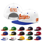 Custom White Royal Blue 3D Puff Embroidery Flat Embroidery Casual Sport Baseball Cap