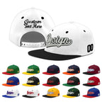 Custom White Black 3D Puff Embroidery Flat Embroidery Casual Sport Baseball Cap