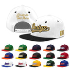 Custom White Black 3D Puff Embroidery Flat Embroidery Casual Sport Baseball Cap