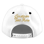 Custom White Black 3D Puff Embroidery Flat Embroidery Casual Sport Baseball Cap