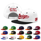 Custom White Black 3D Puff Embroidery Flat Embroidery Casual Sport Baseball Cap
