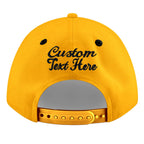 Custom Gold Black 3D Puff Embroidery Flat Embroidery Casual Sport Baseball Cap