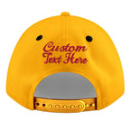 Custom Gold Black 3D Puff Embroidery Flat Embroidery Casual Sport Baseball Cap