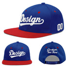 Custom Royal Blue Red 3D Puff Embroidery Flat Embroidery Casual Sport Baseball Cap