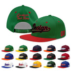 Custom Kelly Green Red 3D Puff Embroidery Flat Embroidery Casual Sport Baseball Cap