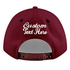 Custom Crimson Black White Orange 3D Puff Embroidery Flat Embroidery Casual Sport Baseball Cap