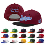 Custom Crimson Black 3D Puff Embroidery Flat Embroidery Casual Sport Baseball Cap