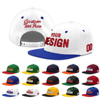 Custom White Royal Blue 3D Puff Embroidery Flat Embroidery Casual Sport Baseball Cap