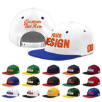 Custom White Royal Blue 3D Puff Embroidery Flat Embroidery Casual Sport Baseball Cap