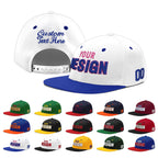 Custom White Royal Blue 3D Puff Embroidery Flat Embroidery Casual Sport Baseball Cap