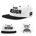 Custom White Black 3D Puff Embroidery Flat Embroidery Casual Sport Baseball Cap