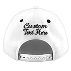 Custom White Black 3D Puff Embroidery Flat Embroidery Casual Sport Baseball Cap