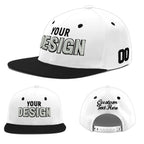 Custom White Black 3D Puff Embroidery Flat Embroidery Casual Sport Baseball Cap