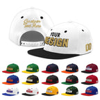 Custom White Black 3D Puff Embroidery Flat Embroidery Casual Sport Baseball Cap