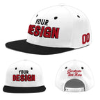 Custom White Black 3D Puff Embroidery Flat Embroidery Casual Sport Baseball Cap