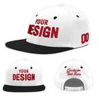 Custom White Black 3D Puff Embroidery Flat Embroidery Casual Sport Baseball Cap