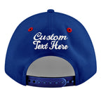 Custom Royal Blue Red 3D Puff Embroidery Flat Embroidery Casual Sport Baseball Cap