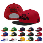Custom Red Black 3D Puff Embroidery Flat Embroidery Casual Sport Baseball Cap