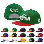 Custom Kelly Green Red 3D Puff Embroidery Flat Embroidery Casual Sport Baseball Cap