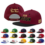 Custom Crimson Black White Orange 3D Puff Embroidery Flat Embroidery Casual Sport Baseball Cap