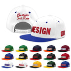 Custom White Royal Blue 3D Puff Embroidery Flat Embroidery Casual Sport Baseball Cap
