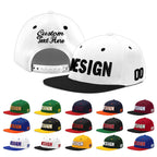 Custom White Black 3D Puff Embroidery Flat Embroidery Casual Sport Baseball Cap
