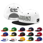 Custom White Black 3D Puff Embroidery Flat Embroidery Casual Sport Baseball Cap
