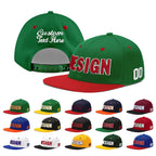 Custom Kelly Green Red 3D Puff Embroidery Flat Embroidery Casual Sport Baseball Cap