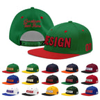 Custom Kelly Green Red 3D Puff Embroidery Flat Embroidery Casual Sport Baseball Cap