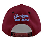 Custom Crimson Black 3D Puff Embroidery Flat Embroidery Casual Sport Baseball Cap