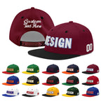 Custom Crimson Black 3D Puff Embroidery Flat Embroidery Casual Sport Baseball Cap