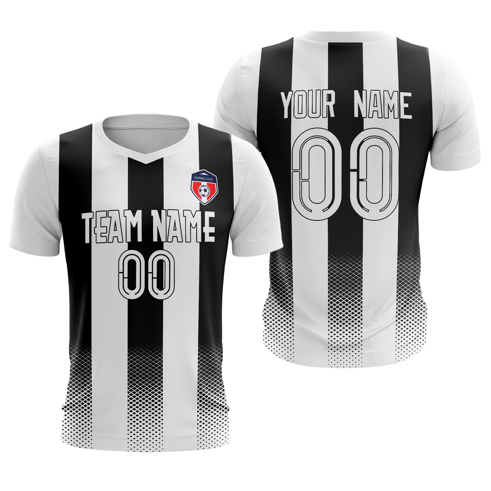 Custom White Black Sport Soccer Tops Jersey Main image