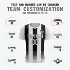Custom White Black Sport Soccer Tops Jersey