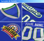 Custom Black Red-White Personalized Raglan Sleeves V-Neck Hockey Jersey