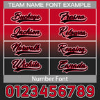Custom Red Black Personalized Gradient Fashion Basketball Shorts