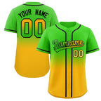 Custom Gradient Fashion Full Button Down Shirts Baseball Jersey