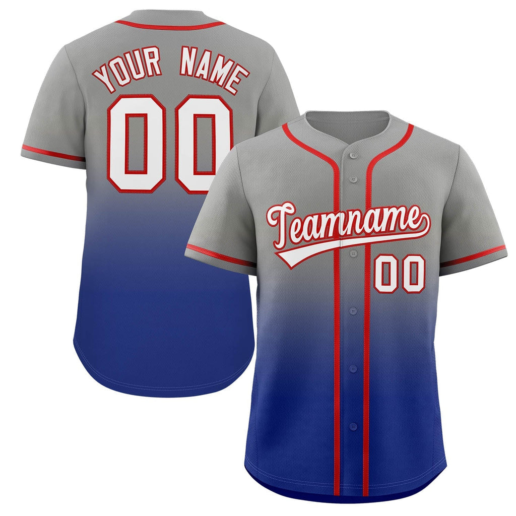 Custom Gradient Fashion Full Button Down Shirts Personalized Team Sport Baseball Jersey