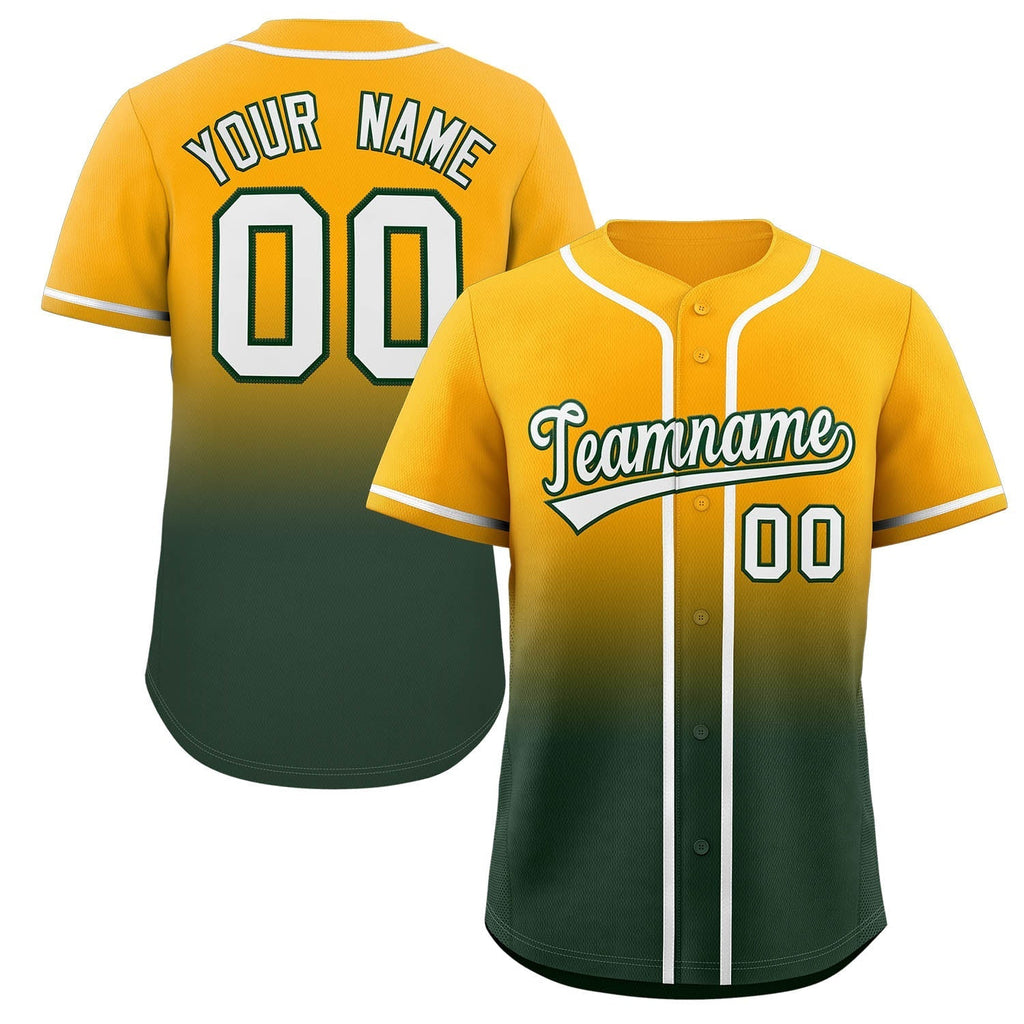 Custom Gradient Fashion Full Button Down Shirts Personalized Team Sport Baseball Jersey