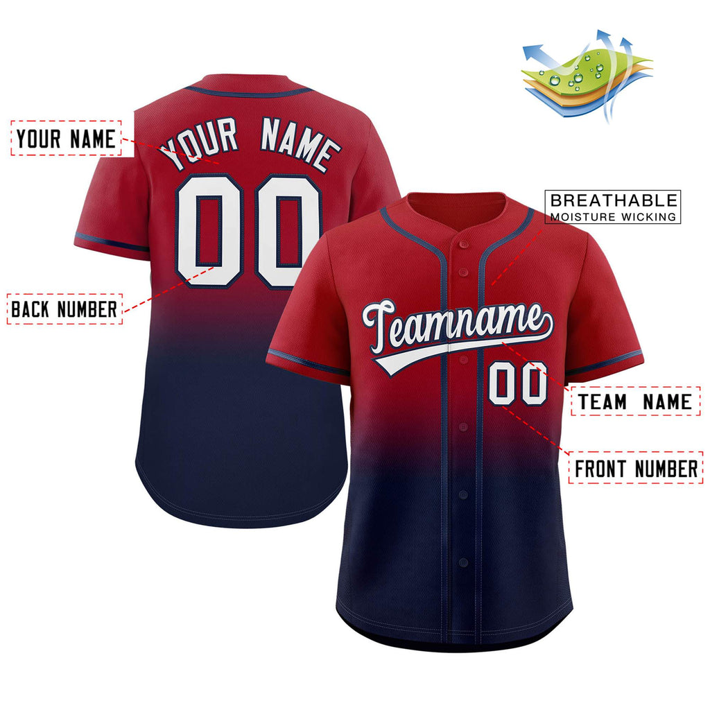 Custom Gradient Stitched Full Button Down Team Sport Uniforms Personalized Baseball Jersey