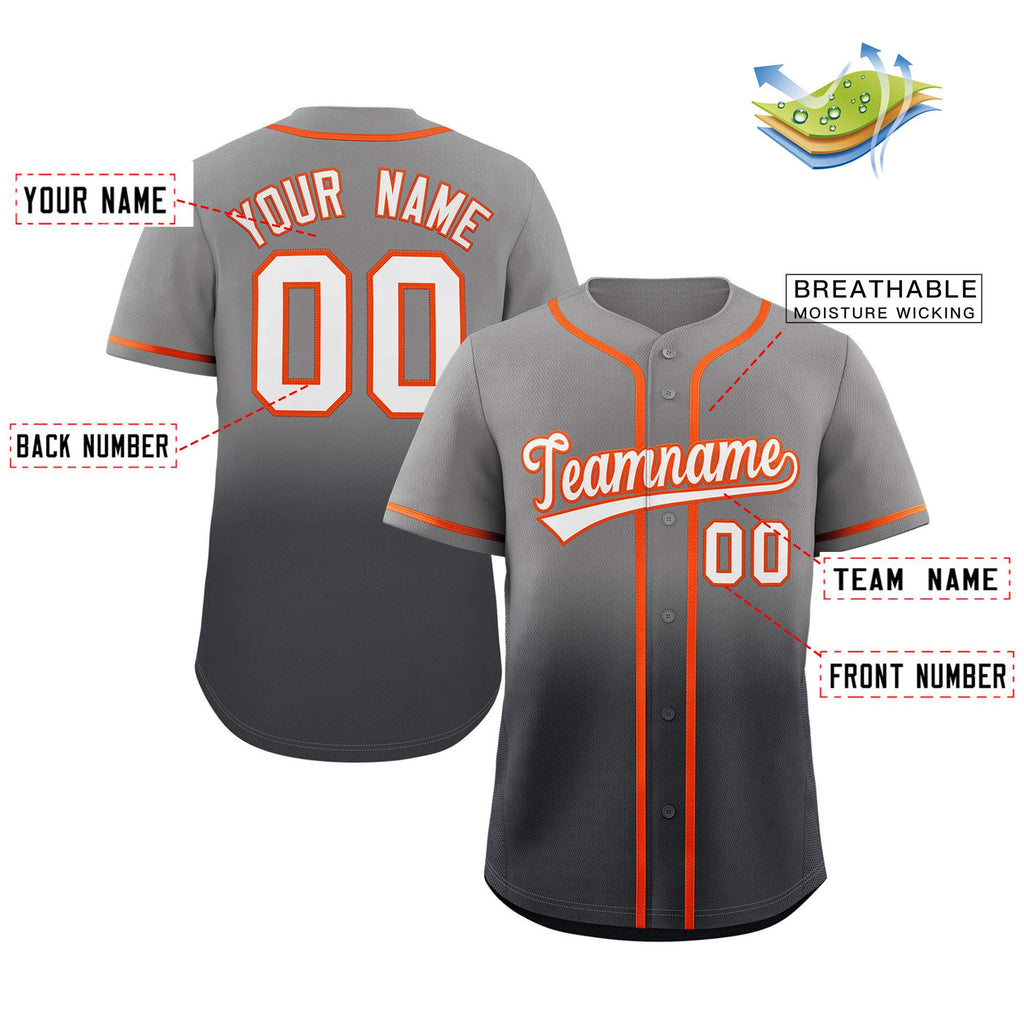 Custom Gradient Stitched Full Button Down Team Sport Uniforms Personalized Baseball Jersey