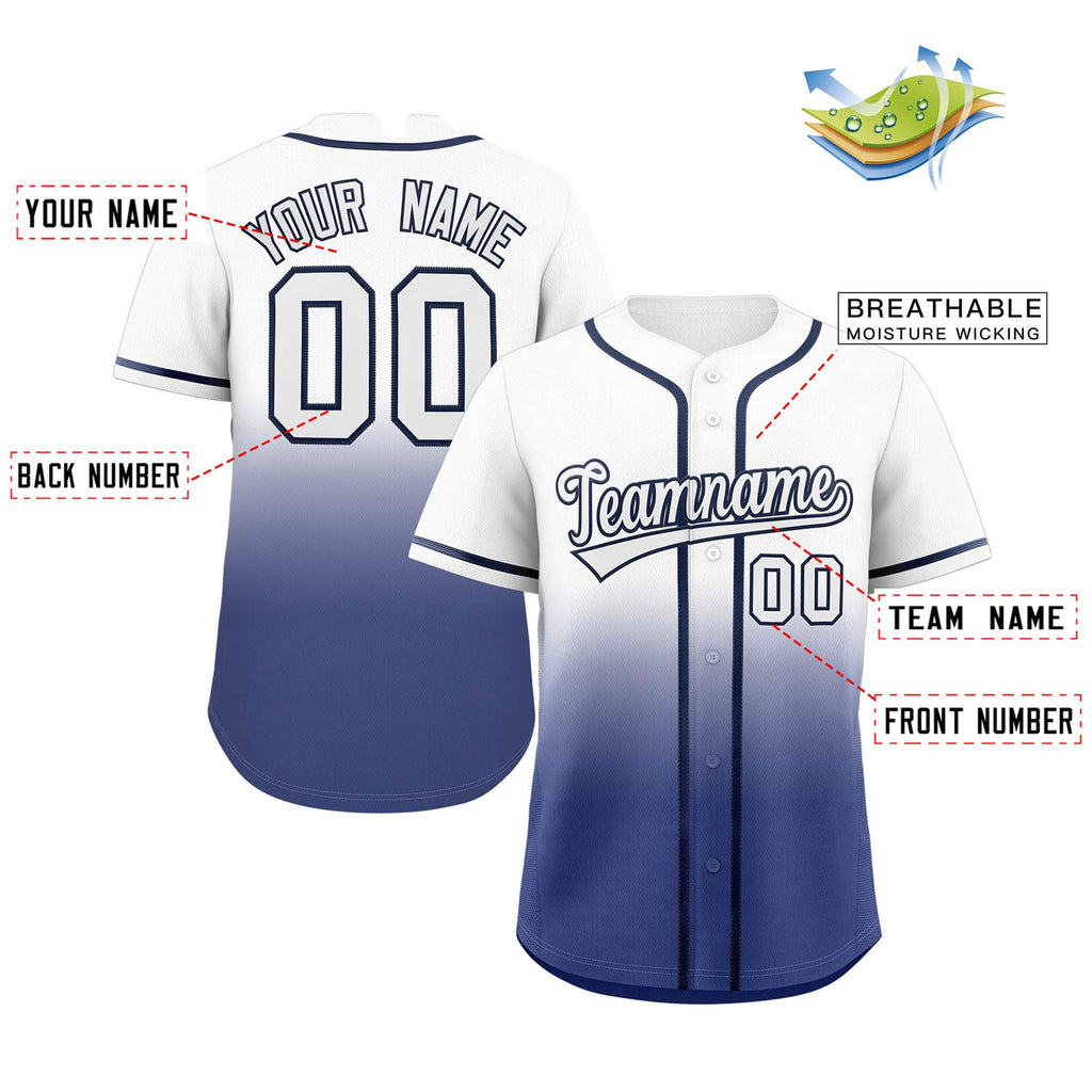 Custom Gradient Stitched Full Button Down Team Sport Uniforms Personalized Baseball Jersey