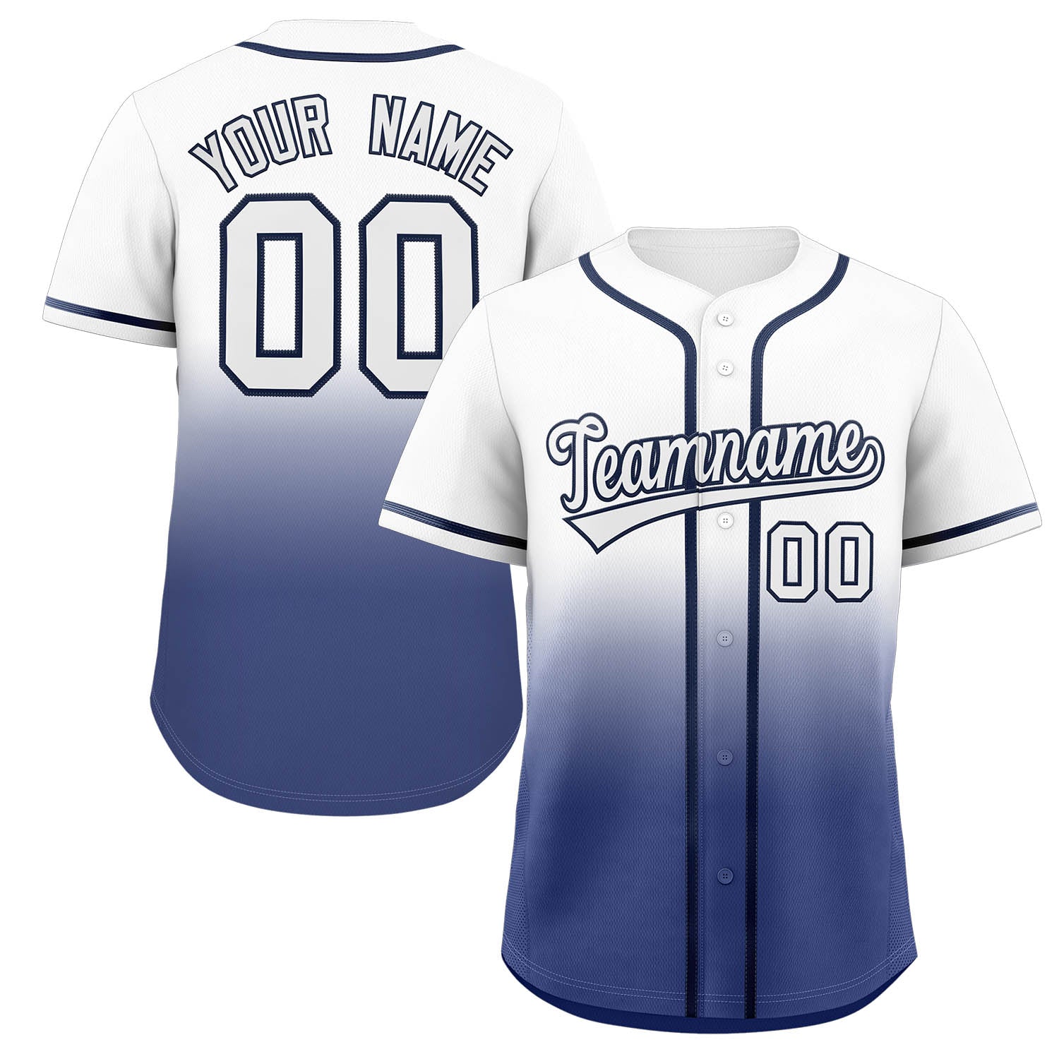 Custom Gradient Stitched Full Button Down Team Sport Uniforms Personalized Baseball Jersey