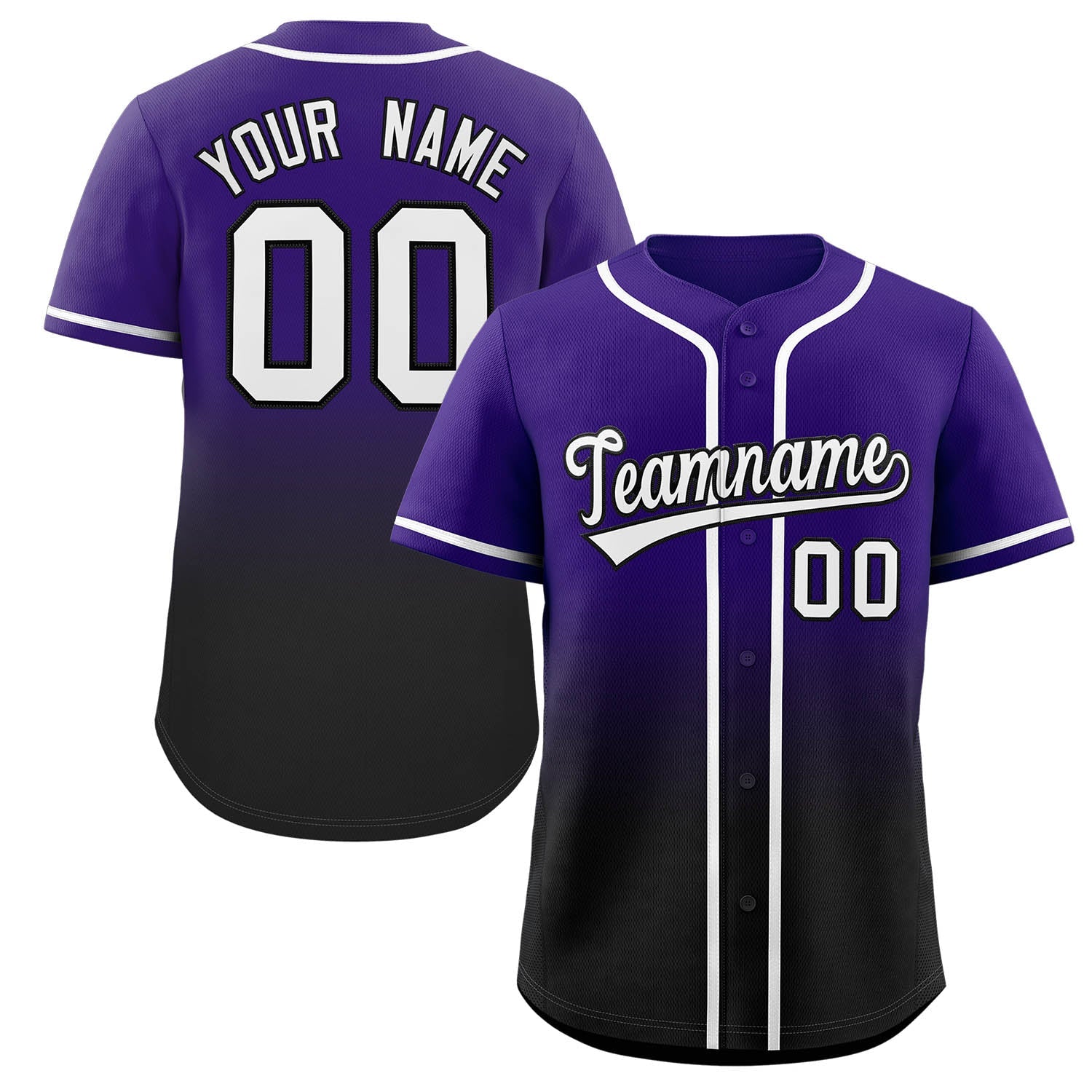 Custom Gradient Stitched Full Button Down Team Sport Uniforms Personalized Baseball Jersey