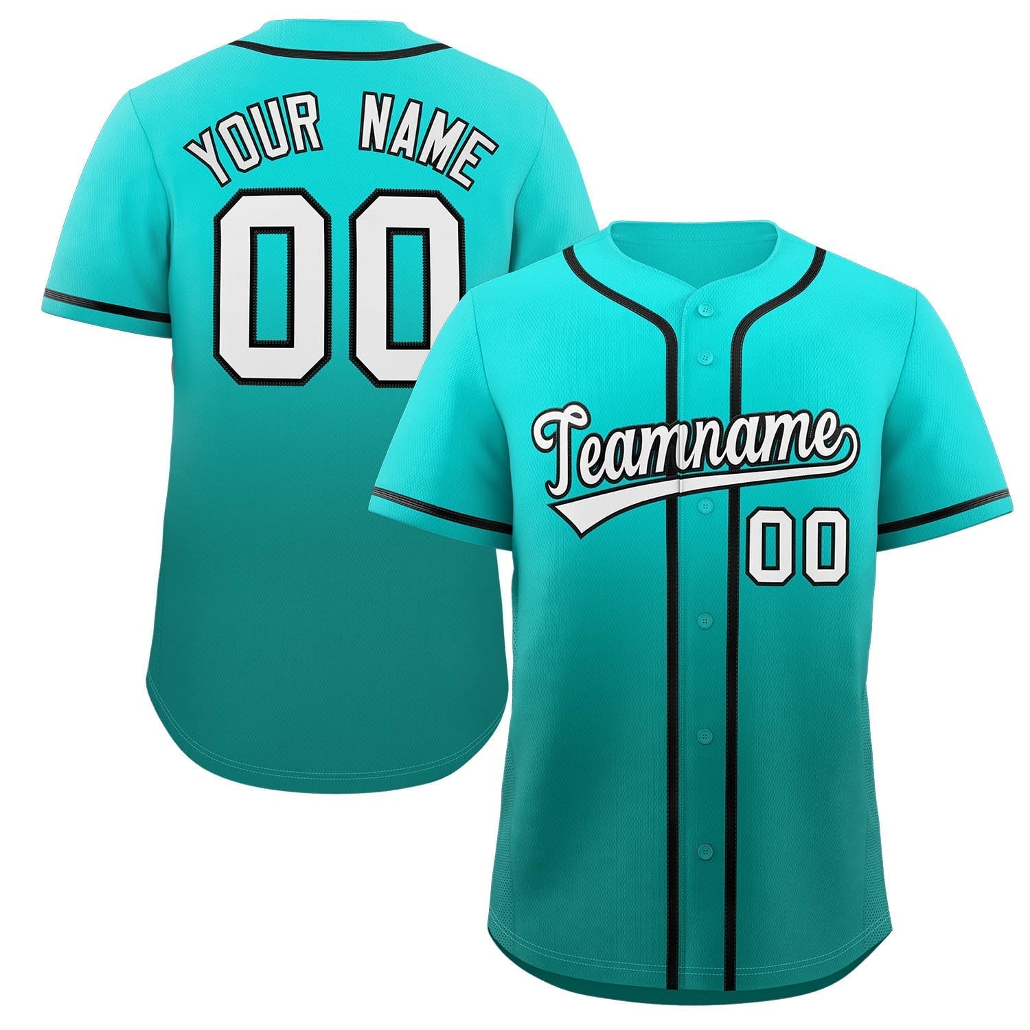 Custom Gradient Stitched Full Button Down Team Sport Uniforms Personalized Baseball Jersey