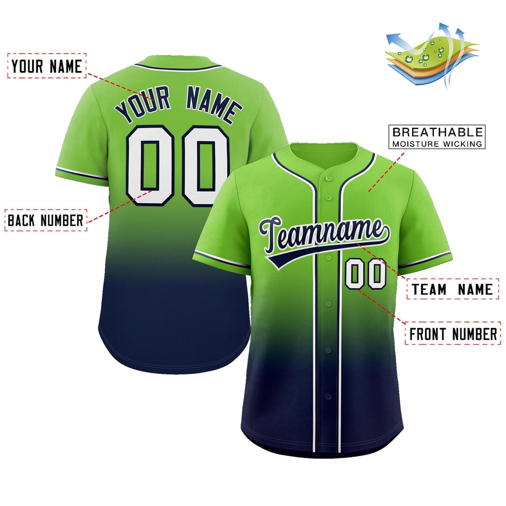 Custom Gradient Stitched Team Sport Shirts Personalized Baseball Jersey for Adults/Youth