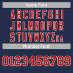 Custom Navy Red-White Classic Style Authentic Baseball Jersey