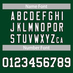 Custom Green White-Black Classic Style Authentic Baseball Jersey