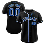 Custom Black Royal-White Classic Style Authentic Baseball Jersey