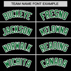 Custom Black Kelly Green Varsity Full-Snap Color Block Personalized Raglan Sleeves Letterman Jacket